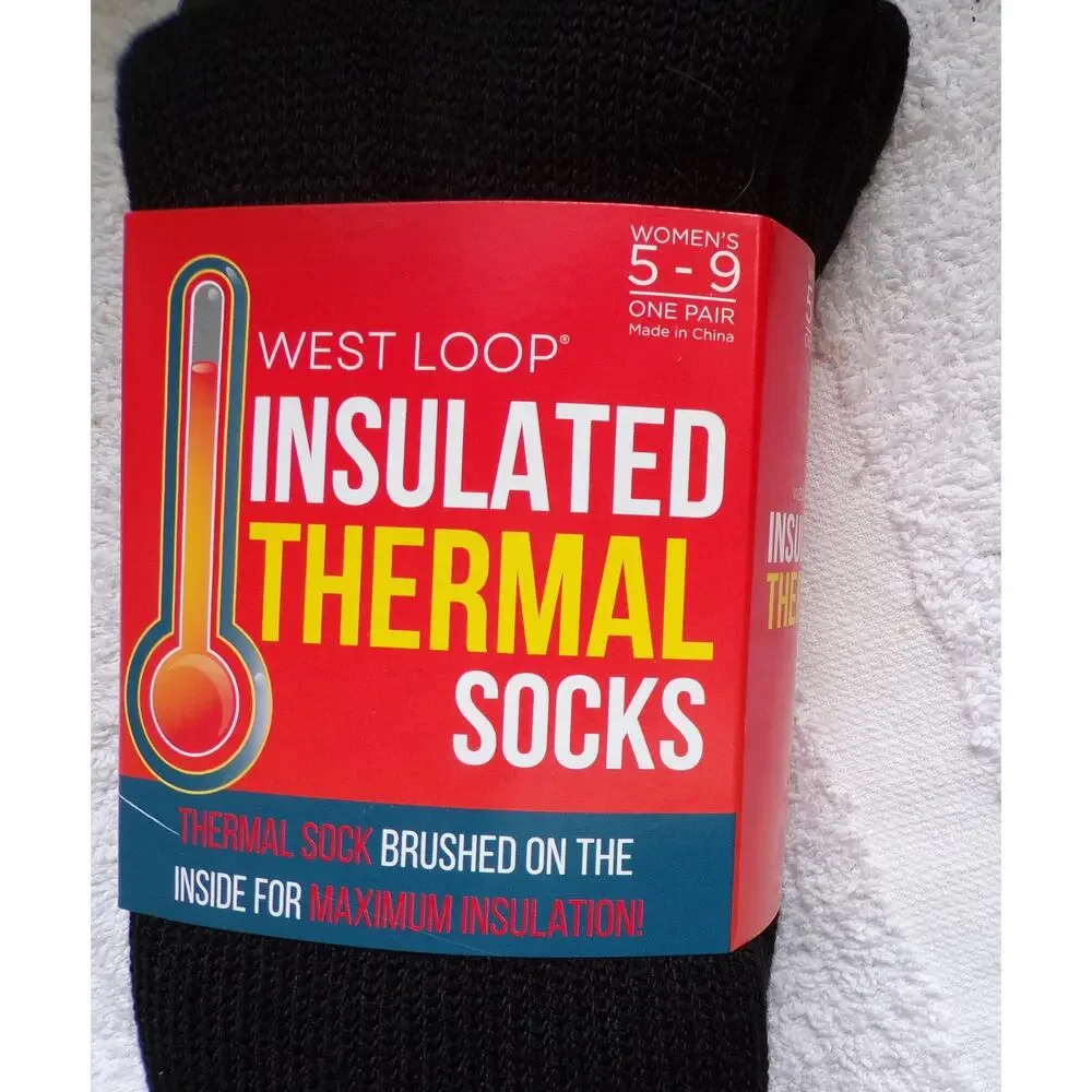 West Loop Men's Insulated Thermal Socks Size 7-12 Brushed Inside Warm